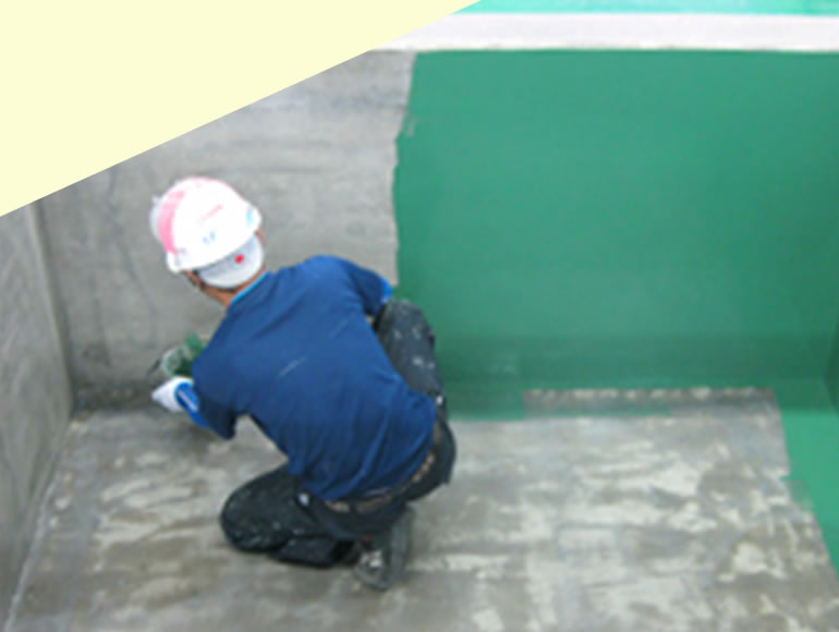製造現場の新規ピット部分エポキシ樹脂防食塗装工事