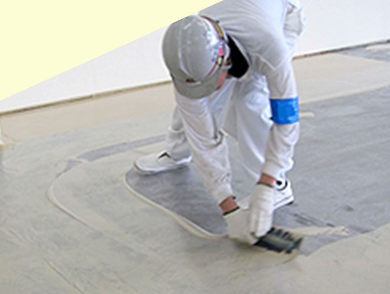 自動車部品工場向け硬質ウレタン樹脂塗り床工事