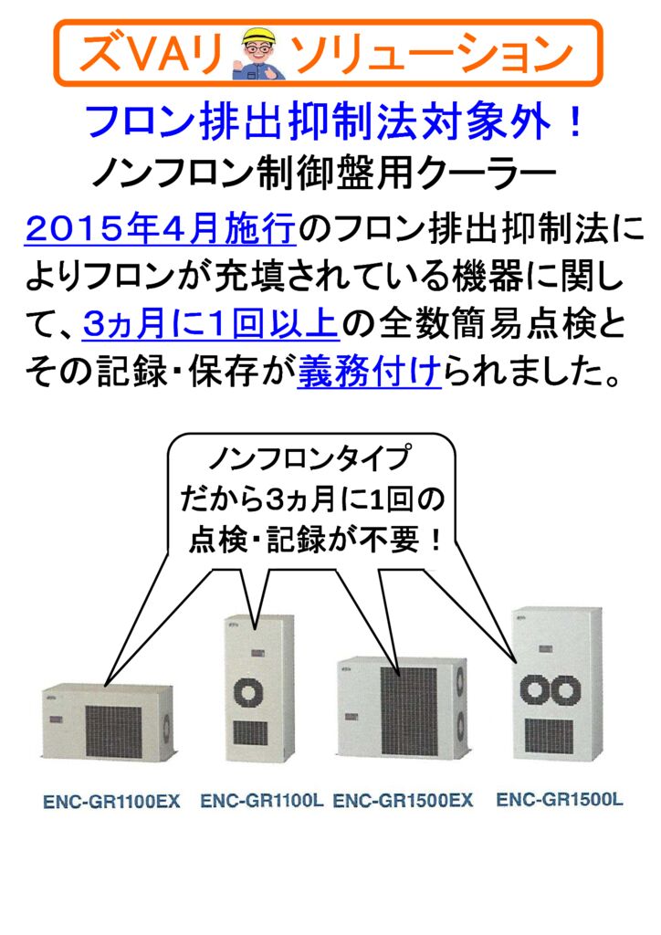 ノンフロン制御盤用クーラー