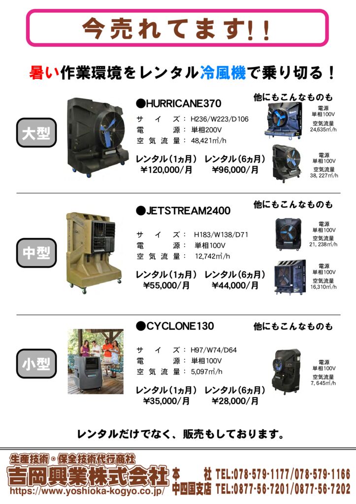 暑い作業環境をレンタル冷風機で乗り切る!