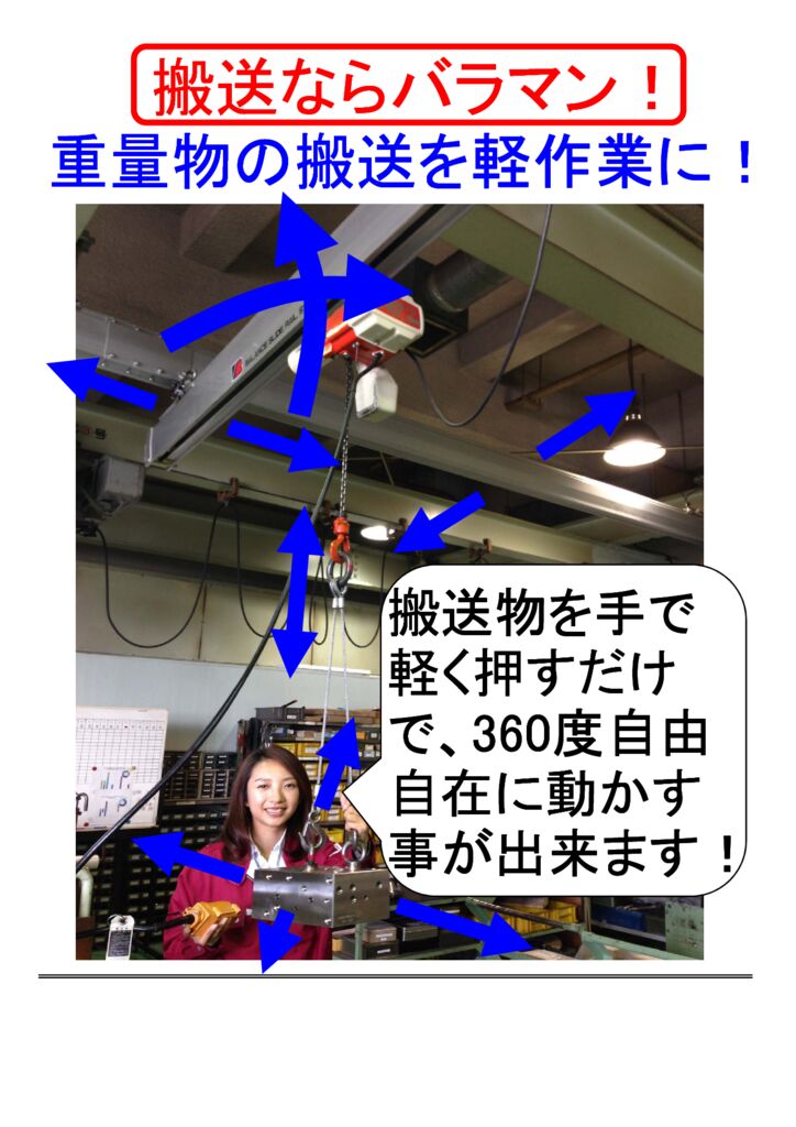 重量物の搬送を軽作業に！